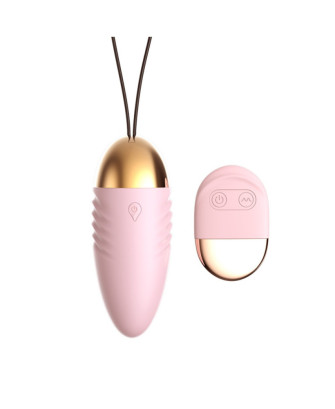 Oeuf  vibrant rose avec télécommande à piles  